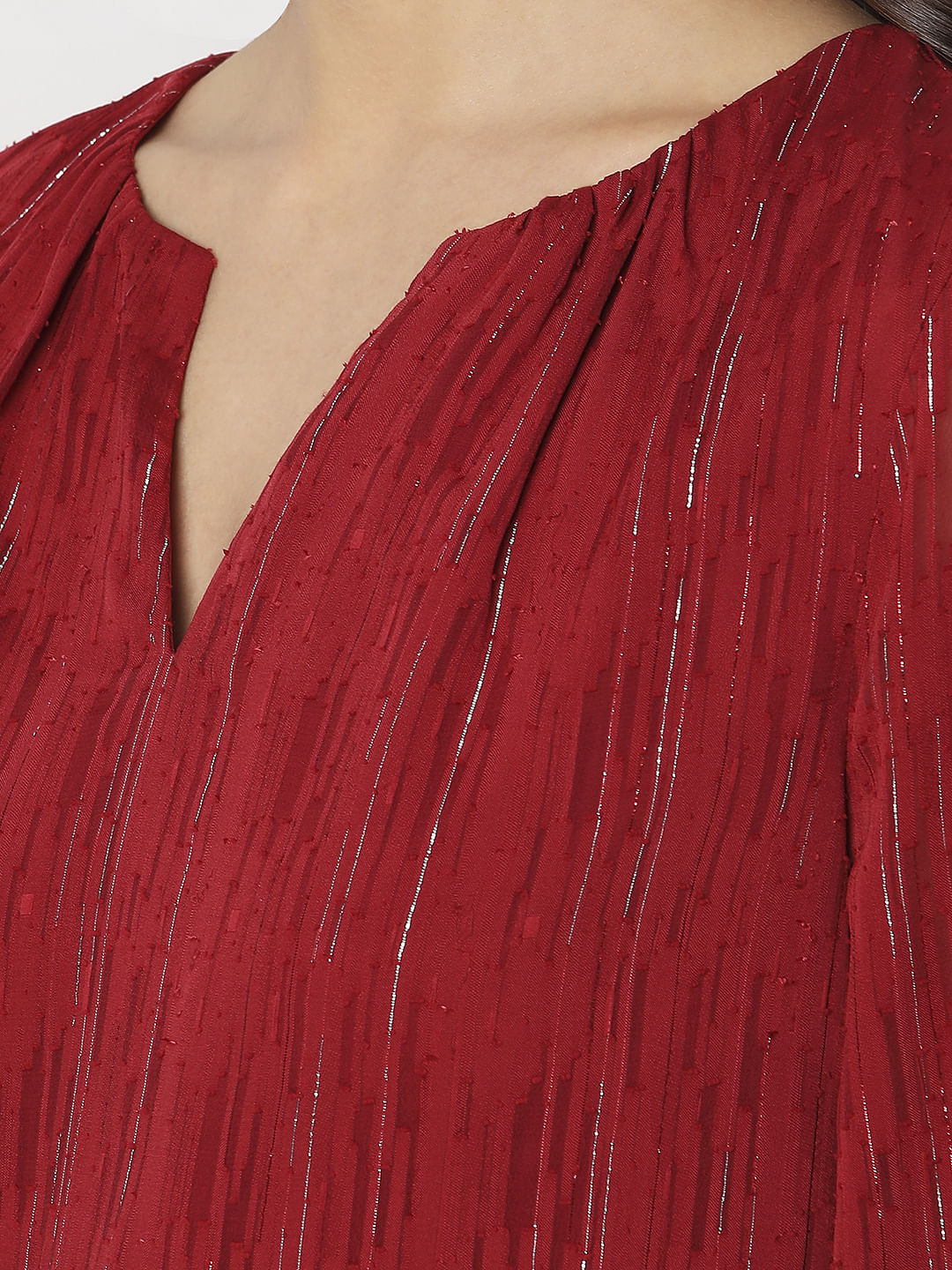 Brick Red Textured Top