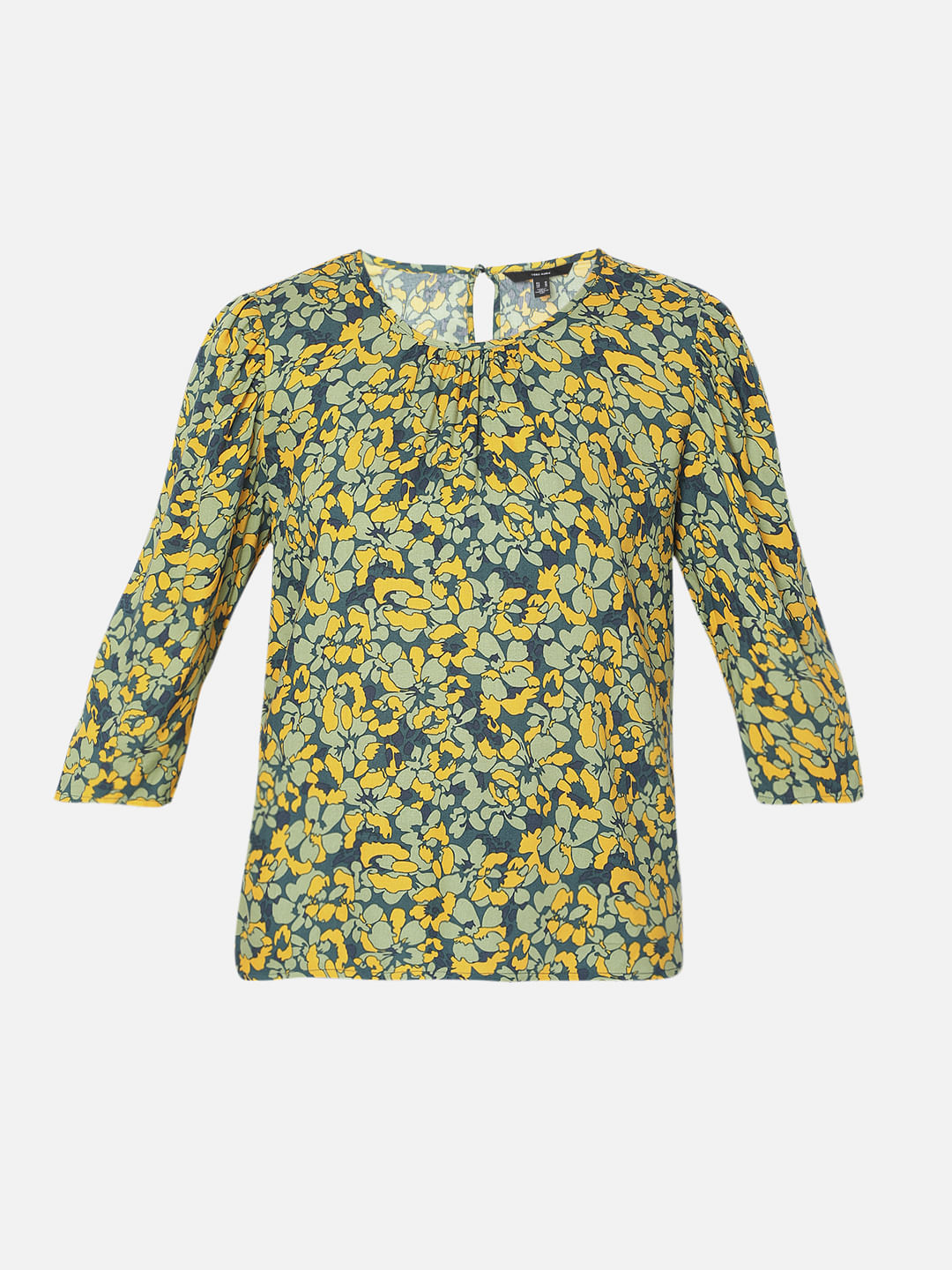 Green Floral Printed Top