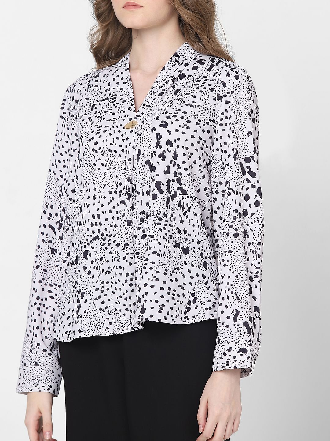 Black & White Printed Top