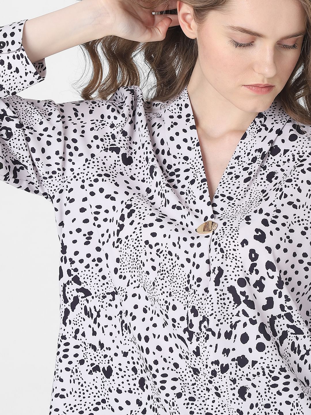 Black & White Printed Top