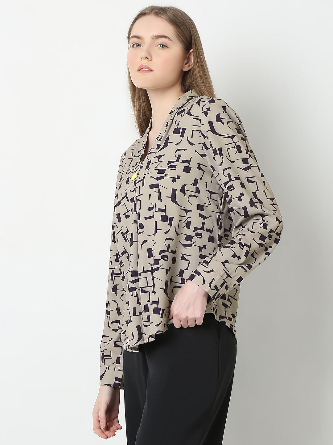 Green Printed Top