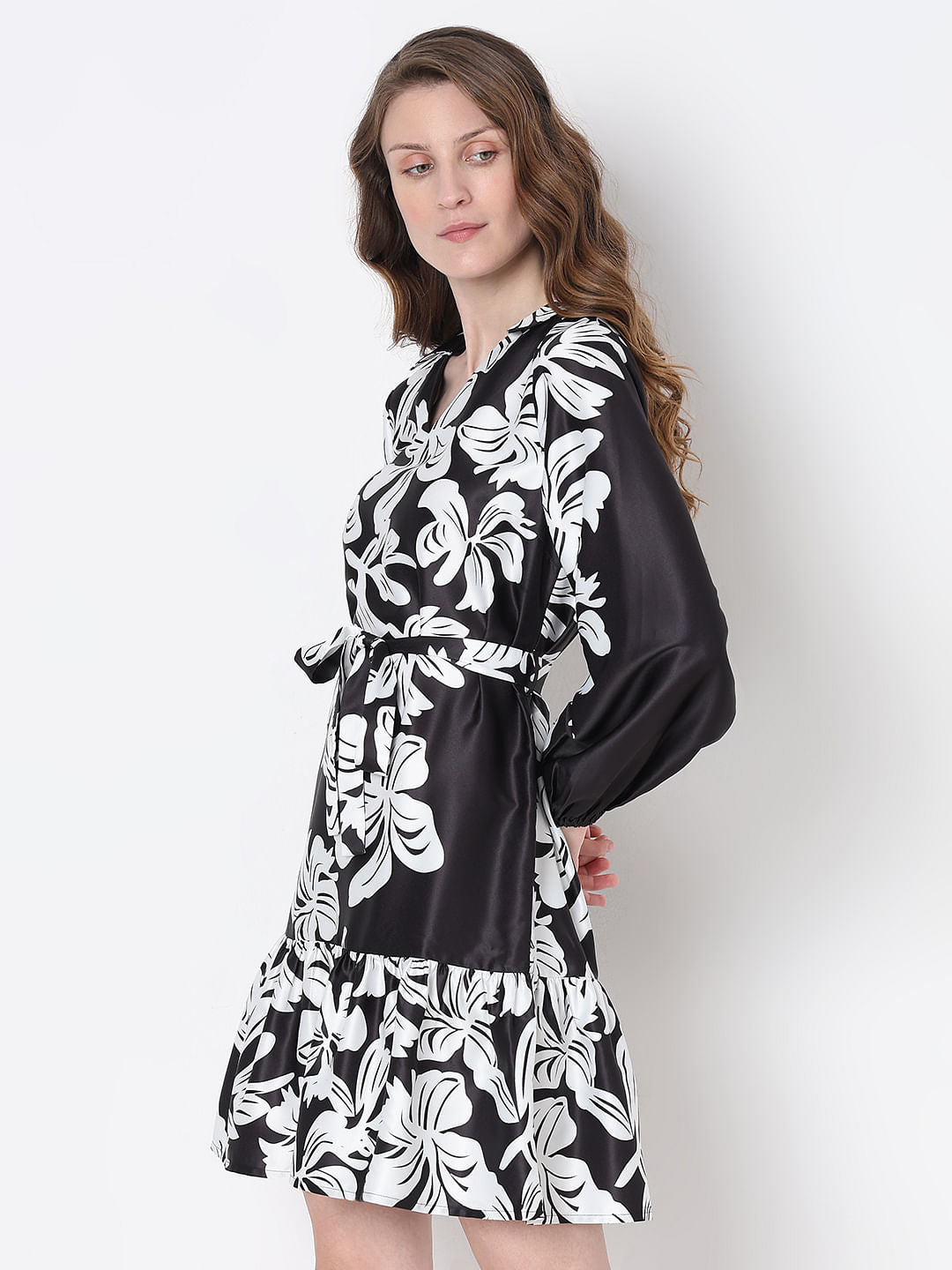 Monochrome Printed Dress