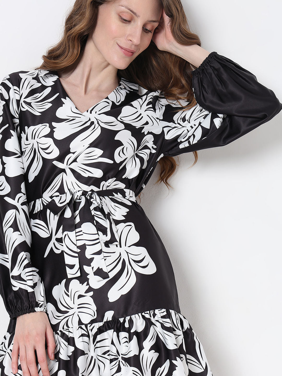 Monochrome Printed Dress