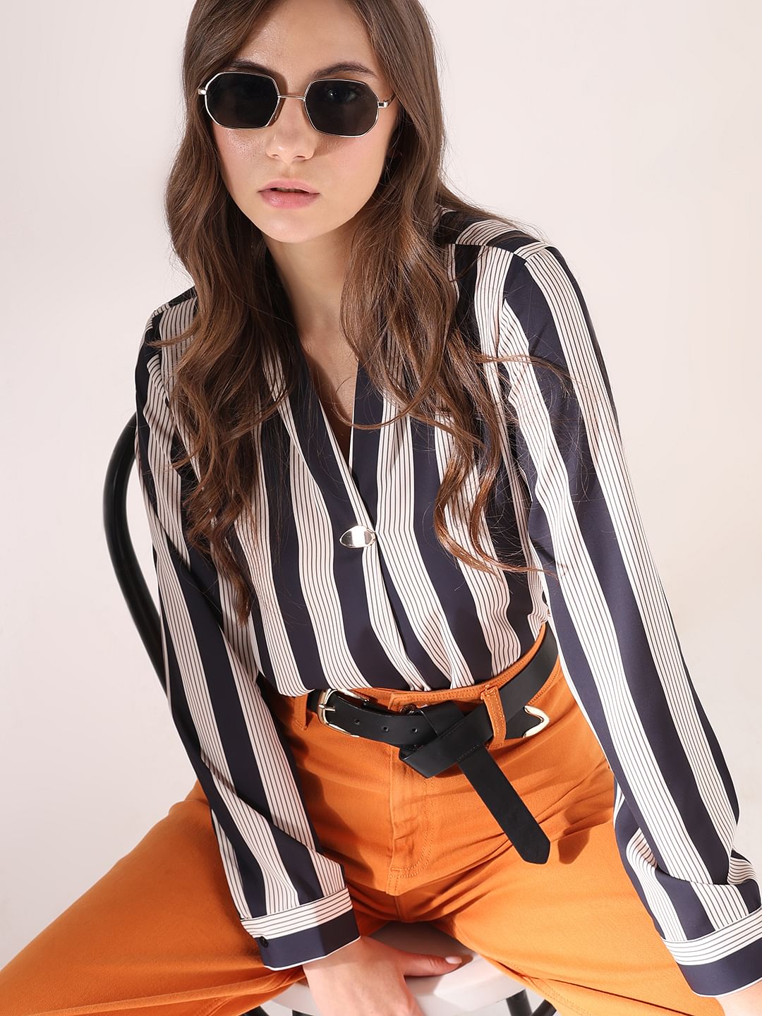Black Striped Top