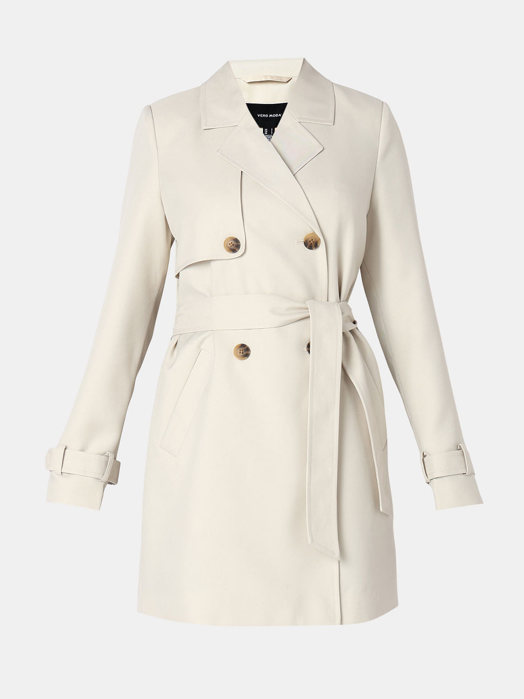 Beige Belted Trench Coat