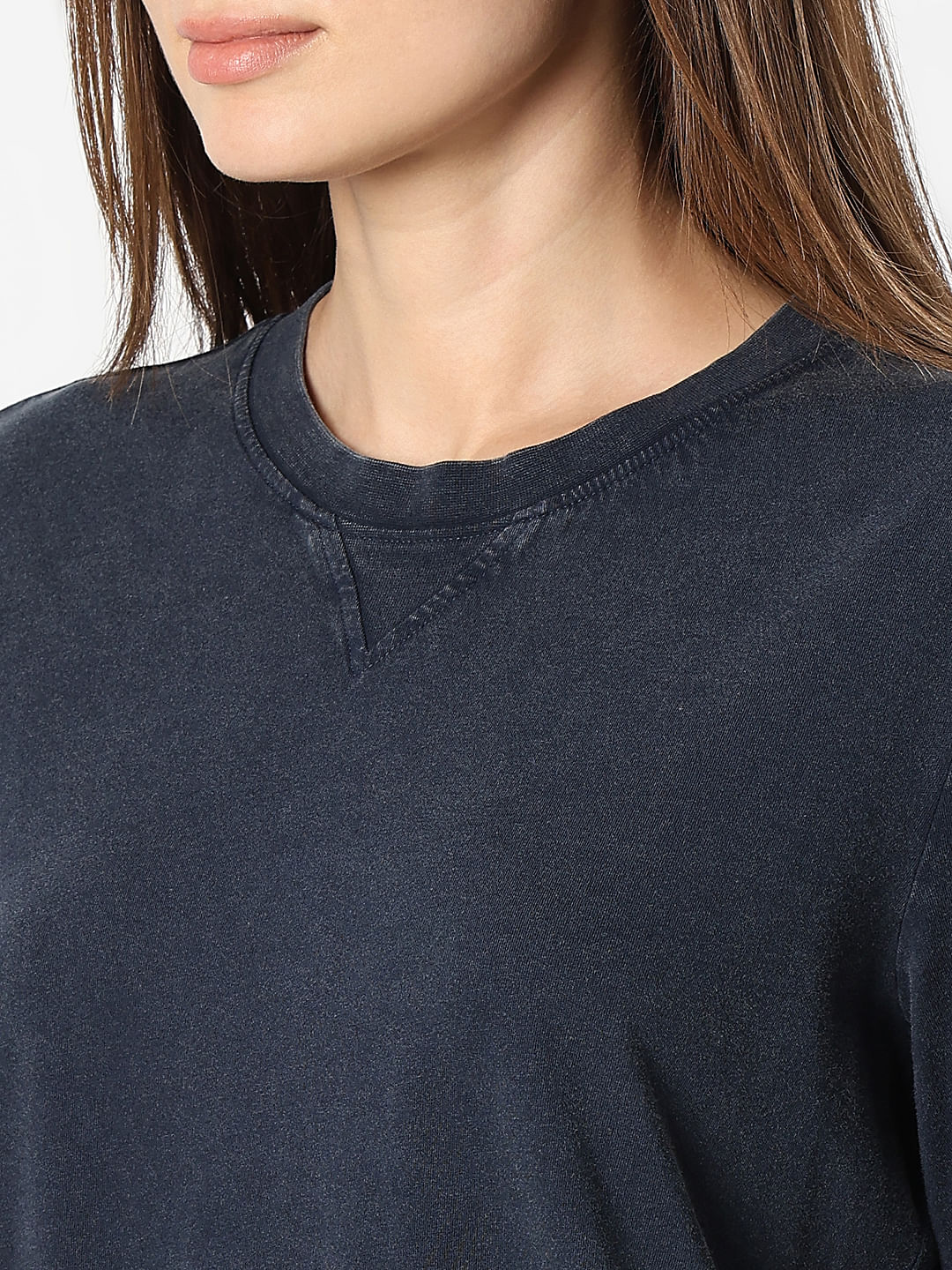 Dark Blue Acid Washed T-Shirt