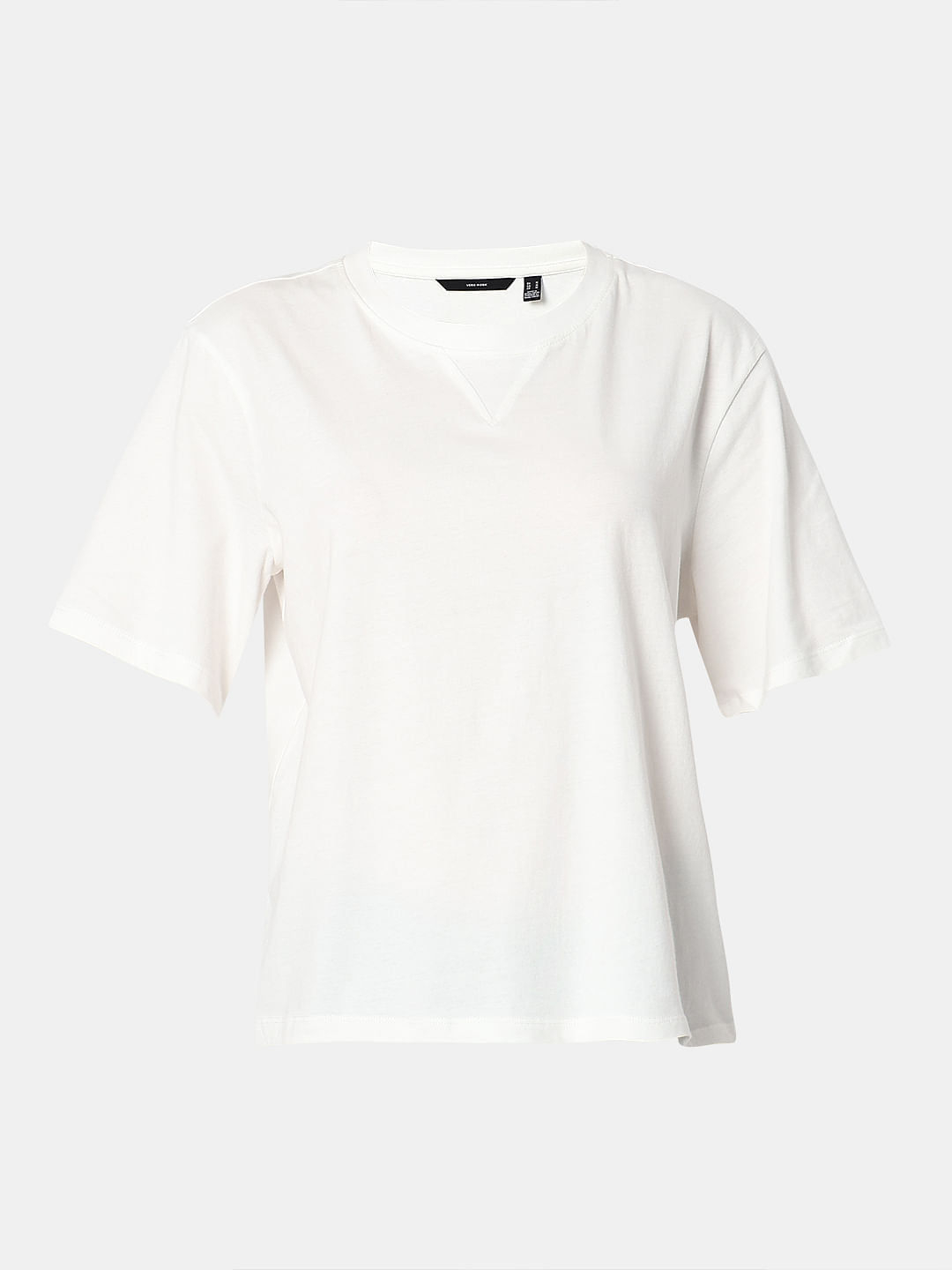 White Cotton Boxy Fit T-Shirt