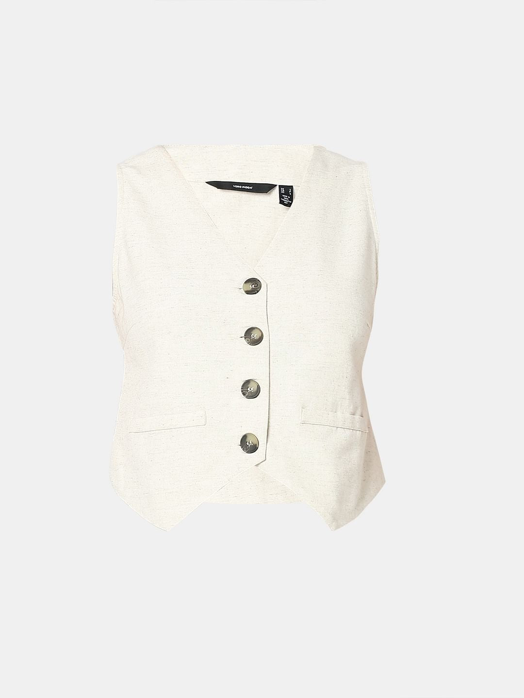 Beige Co-Ord Set Waistcoat