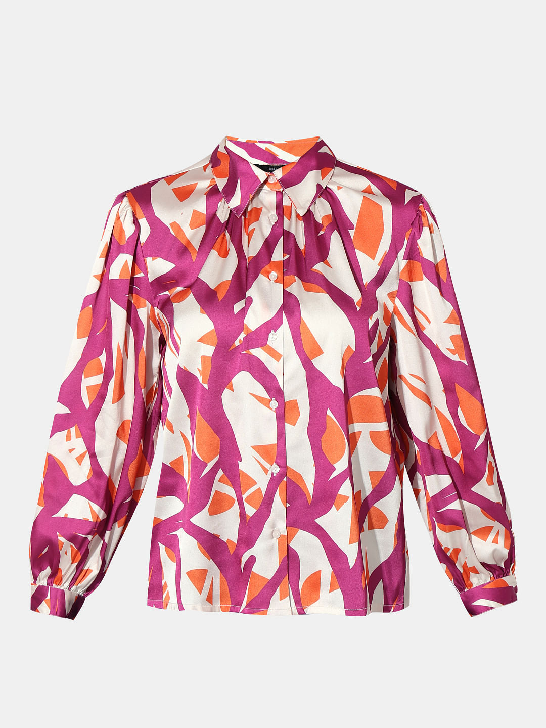 Burgundy Abstract Print Shirt