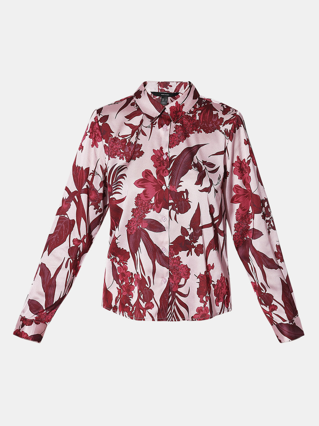 Red Floral Print Shirt