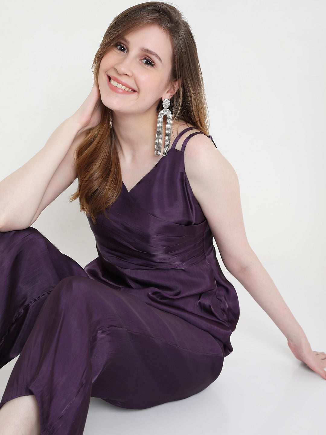 Purple Strappy Jumpsuit