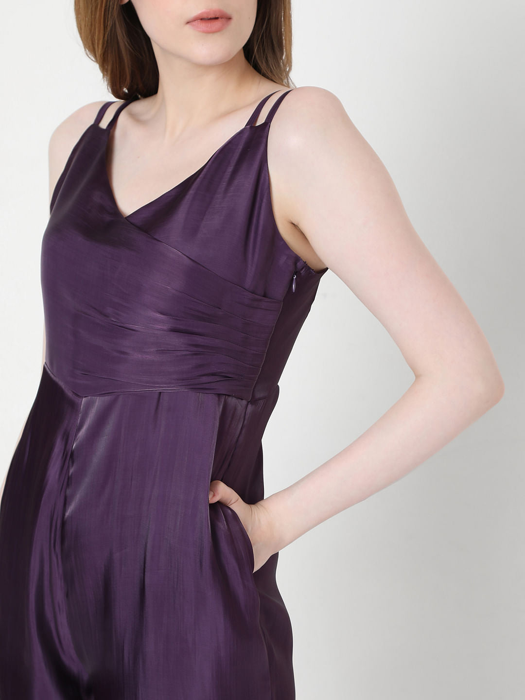 Purple Strappy Jumpsuit