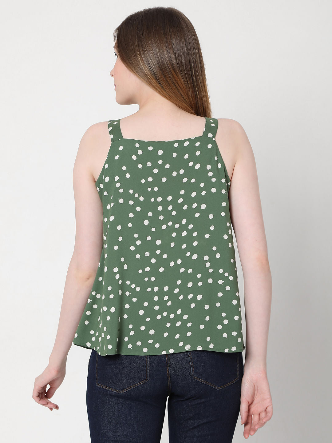 Green Polka Dot Top