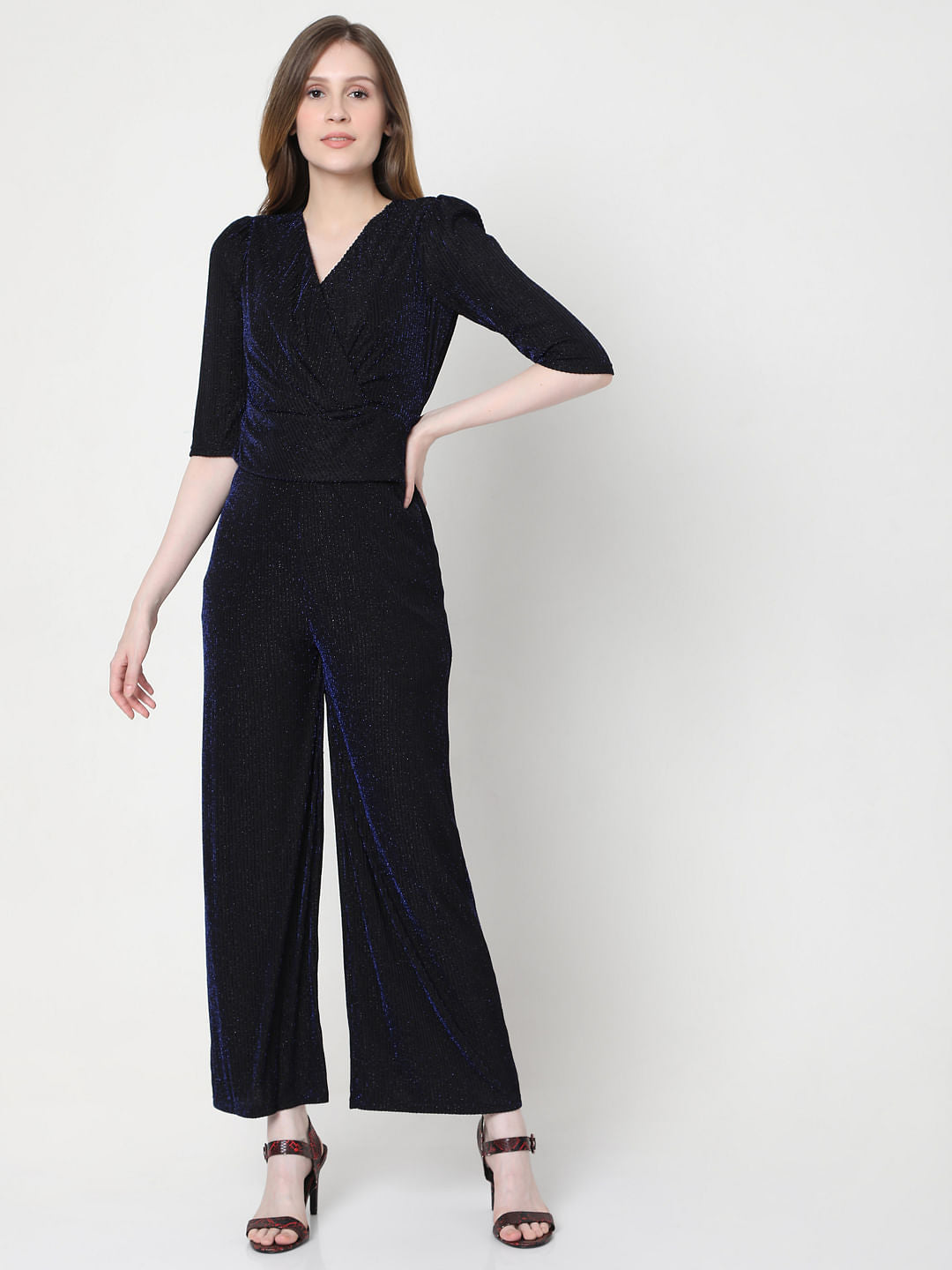 Dark Blue Shimmer Jumpsuit