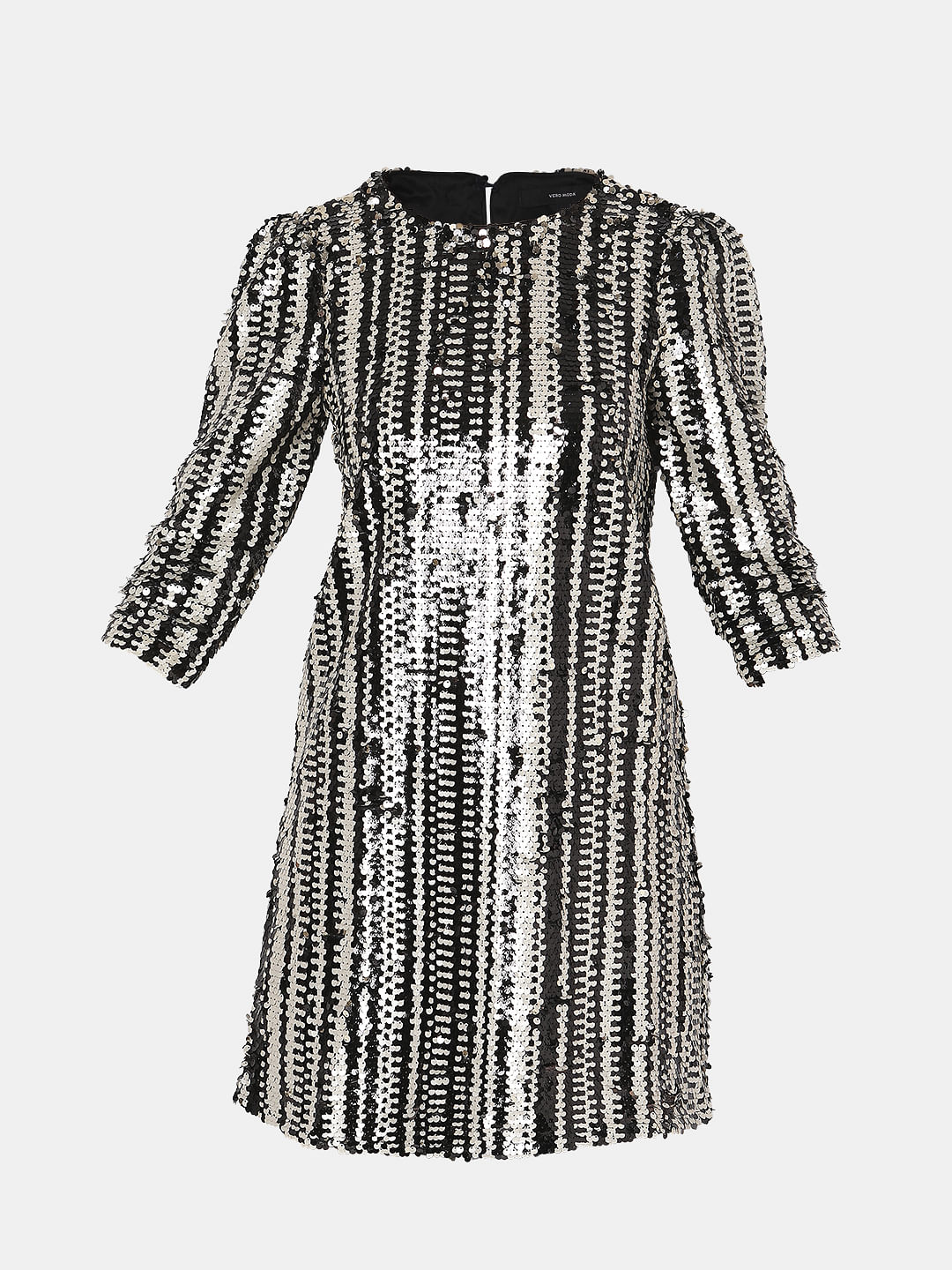 Black Sequin Mini Dress