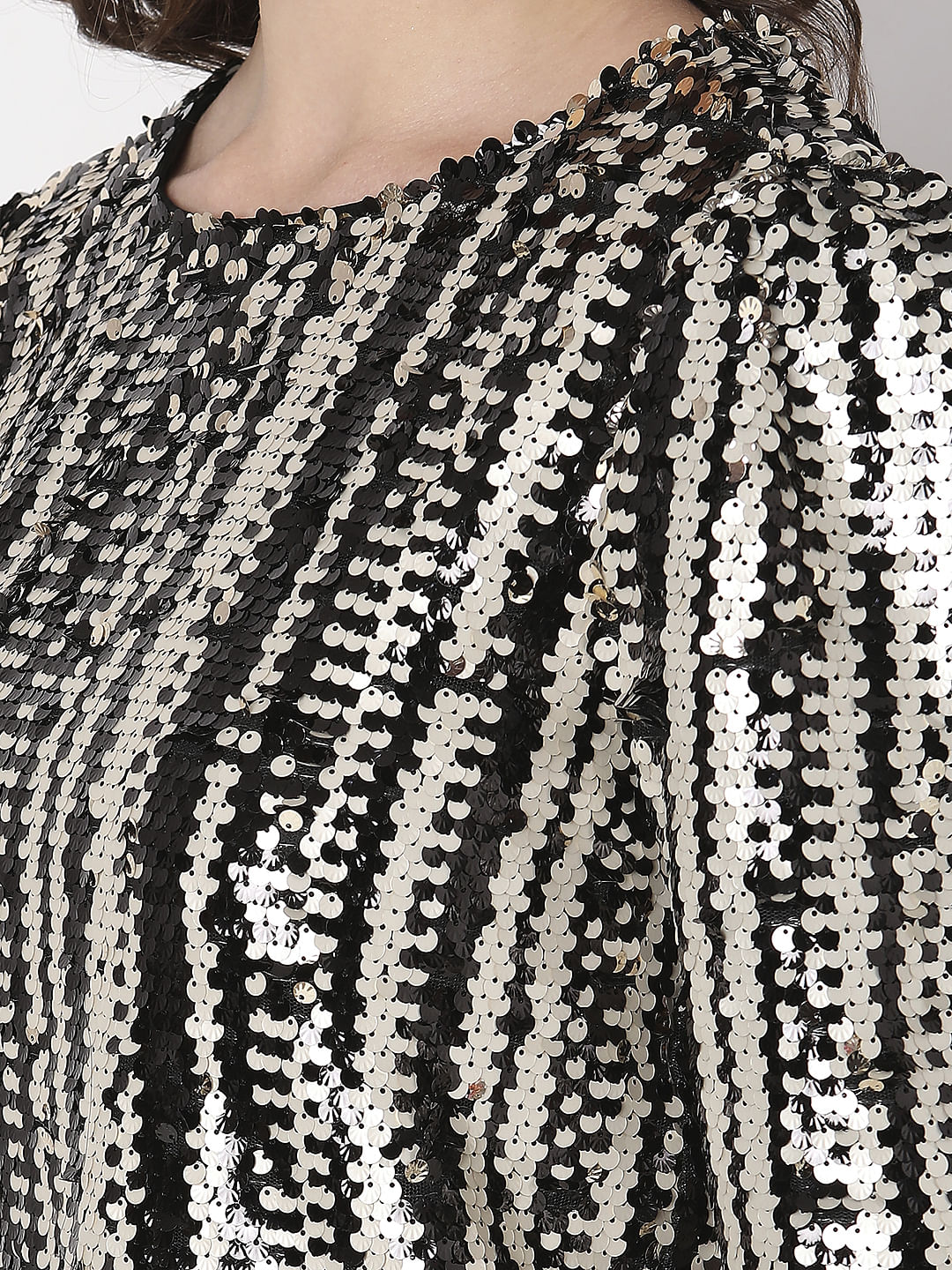 Black Sequin Mini Dress