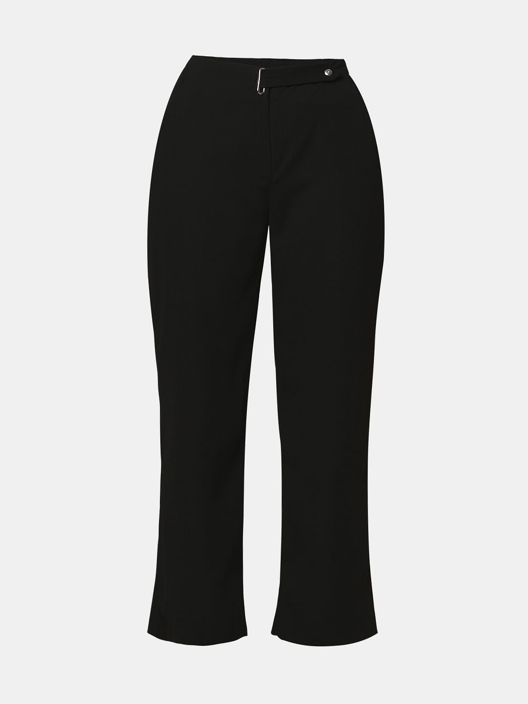 Black High Rise Wide Leg Pants
