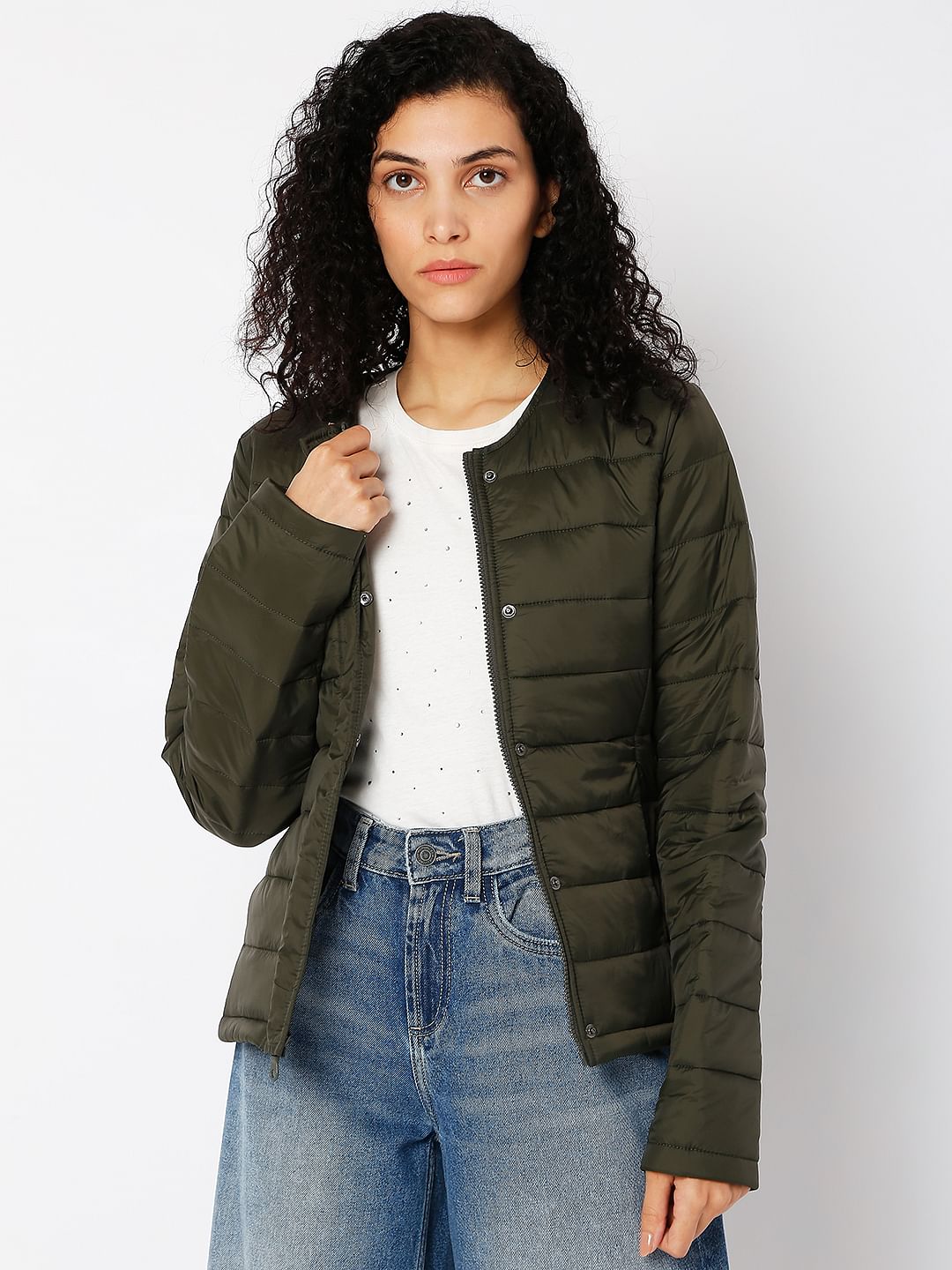 Dark Olive Padded Jacket