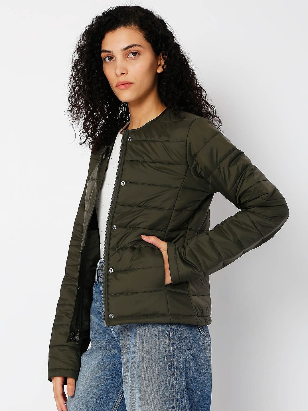 Dark Olive Padded Jacket