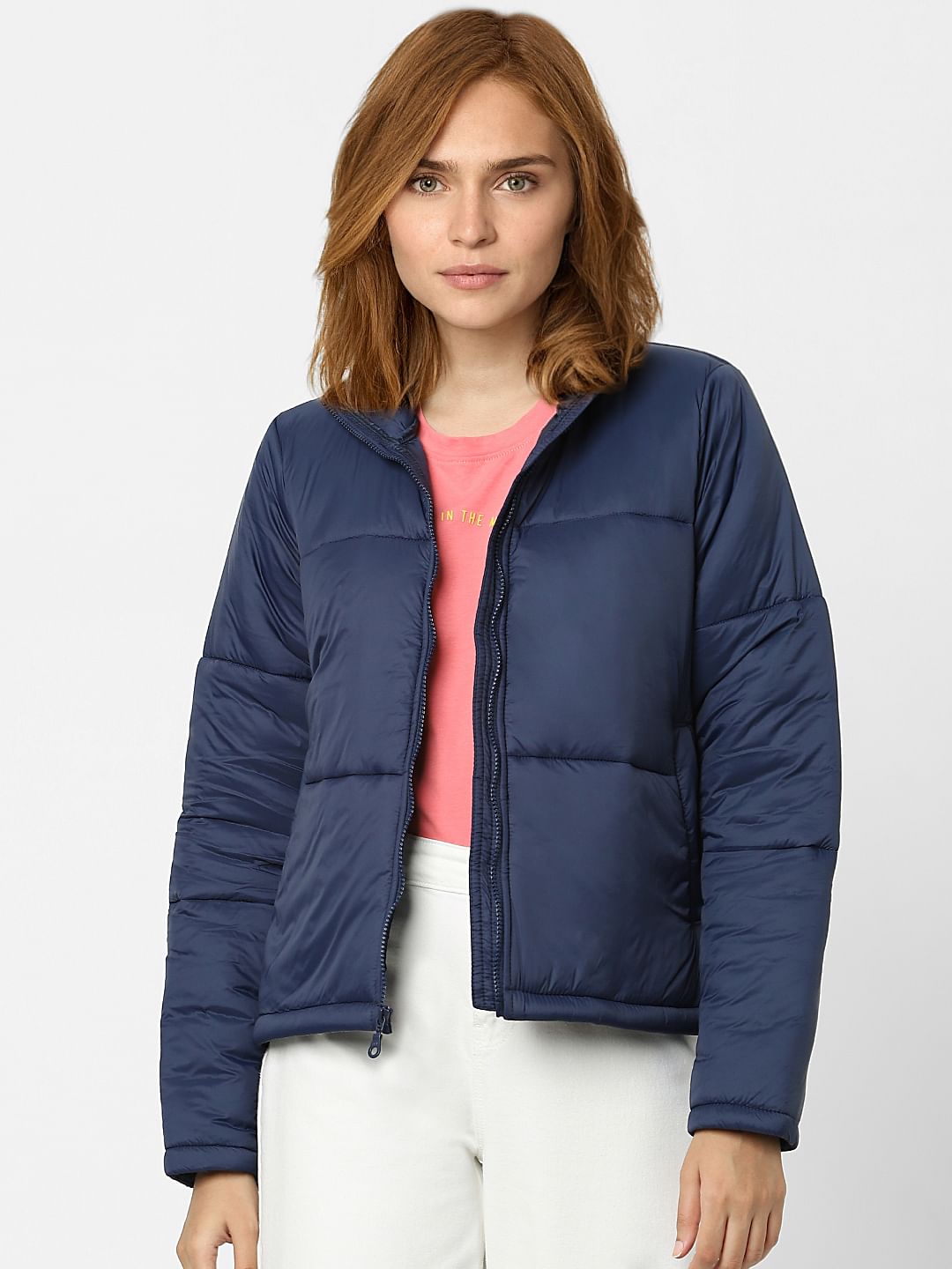 Dark Blue Short Padded Jacket