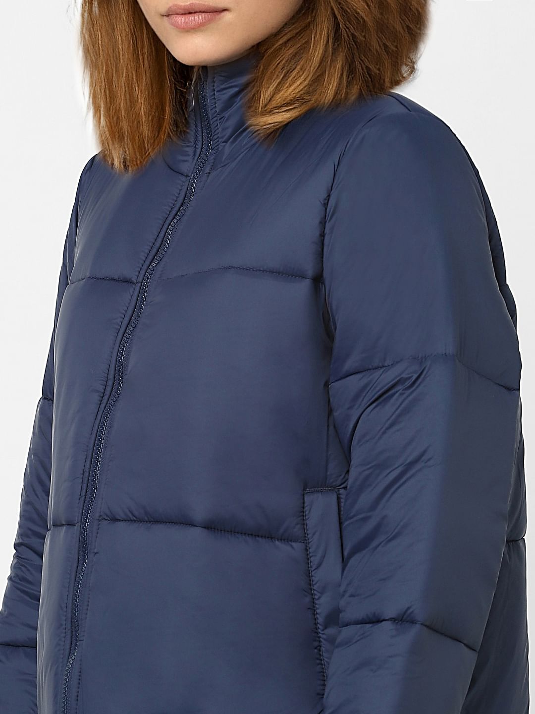 Dark Blue Short Padded Jacket