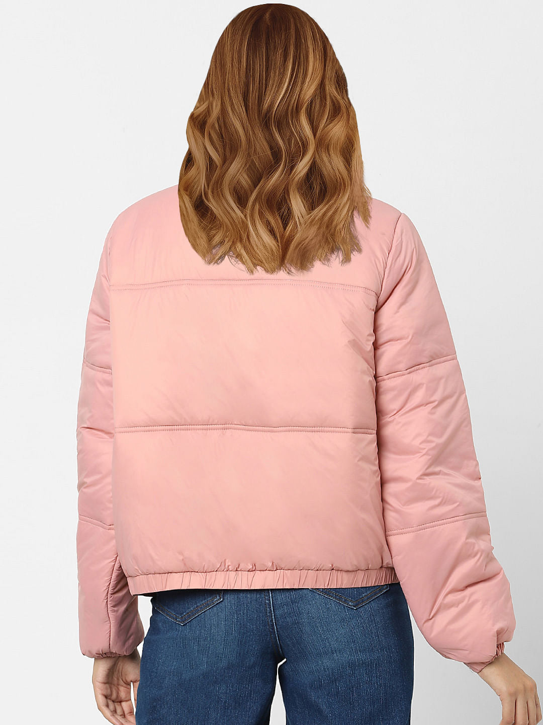 Pink High Neck Padded Jacket