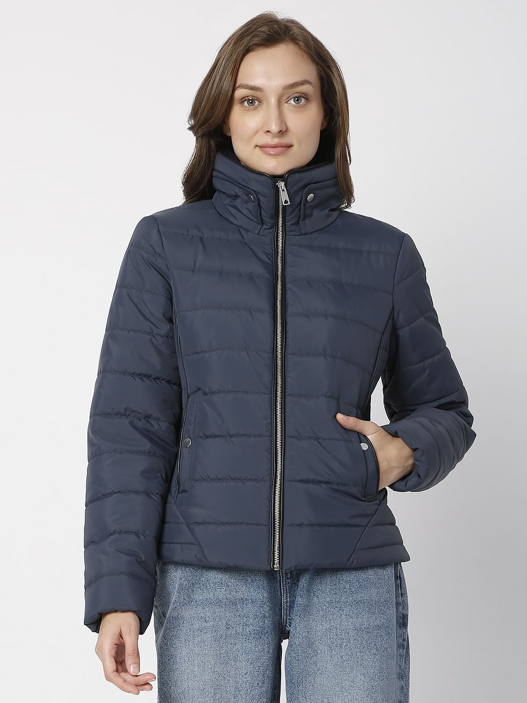 Dark Blue Padded Jacket