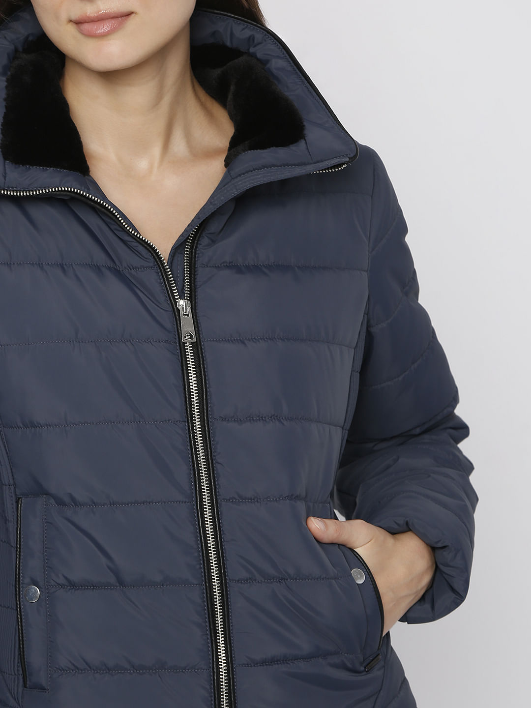 Dark Blue Padded Jacket