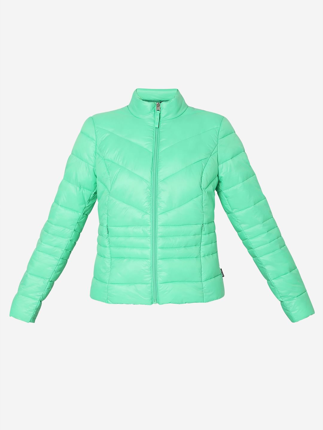 Green Short Puffer Jacket