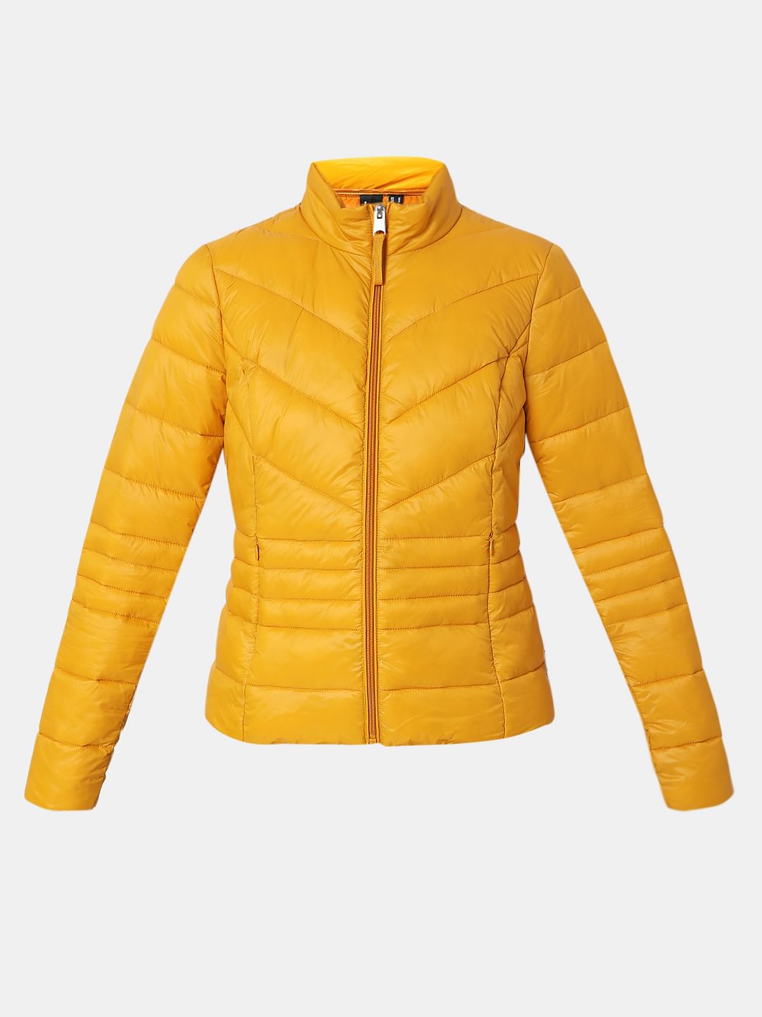 Yellow Short Puffer Jacket