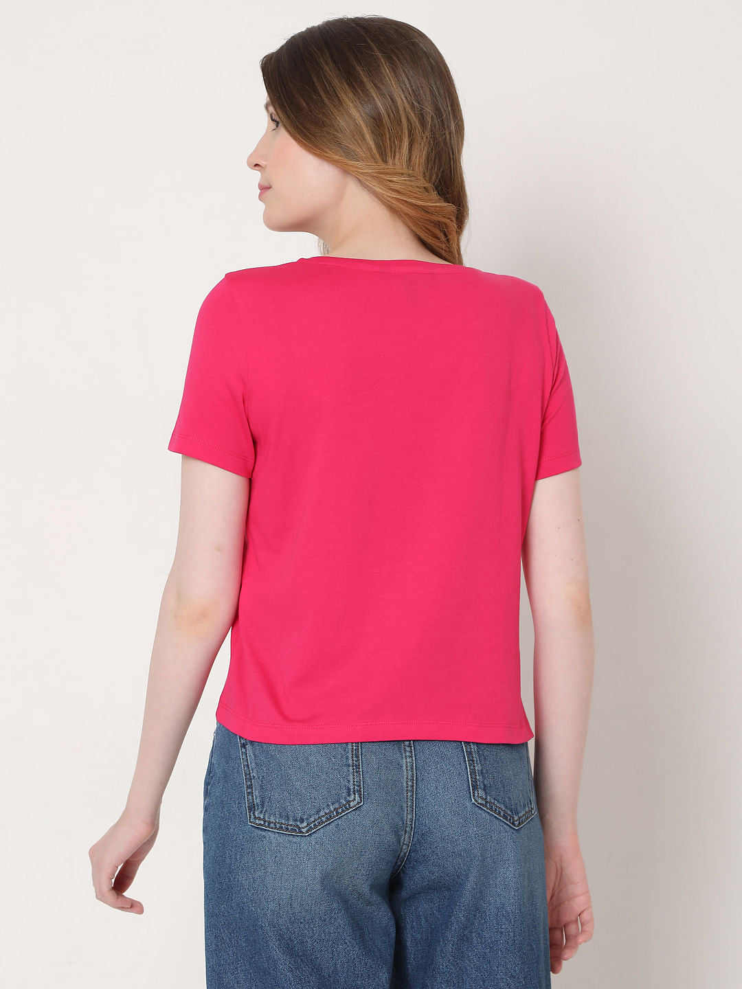 Pink Slogan Print T-Shirt