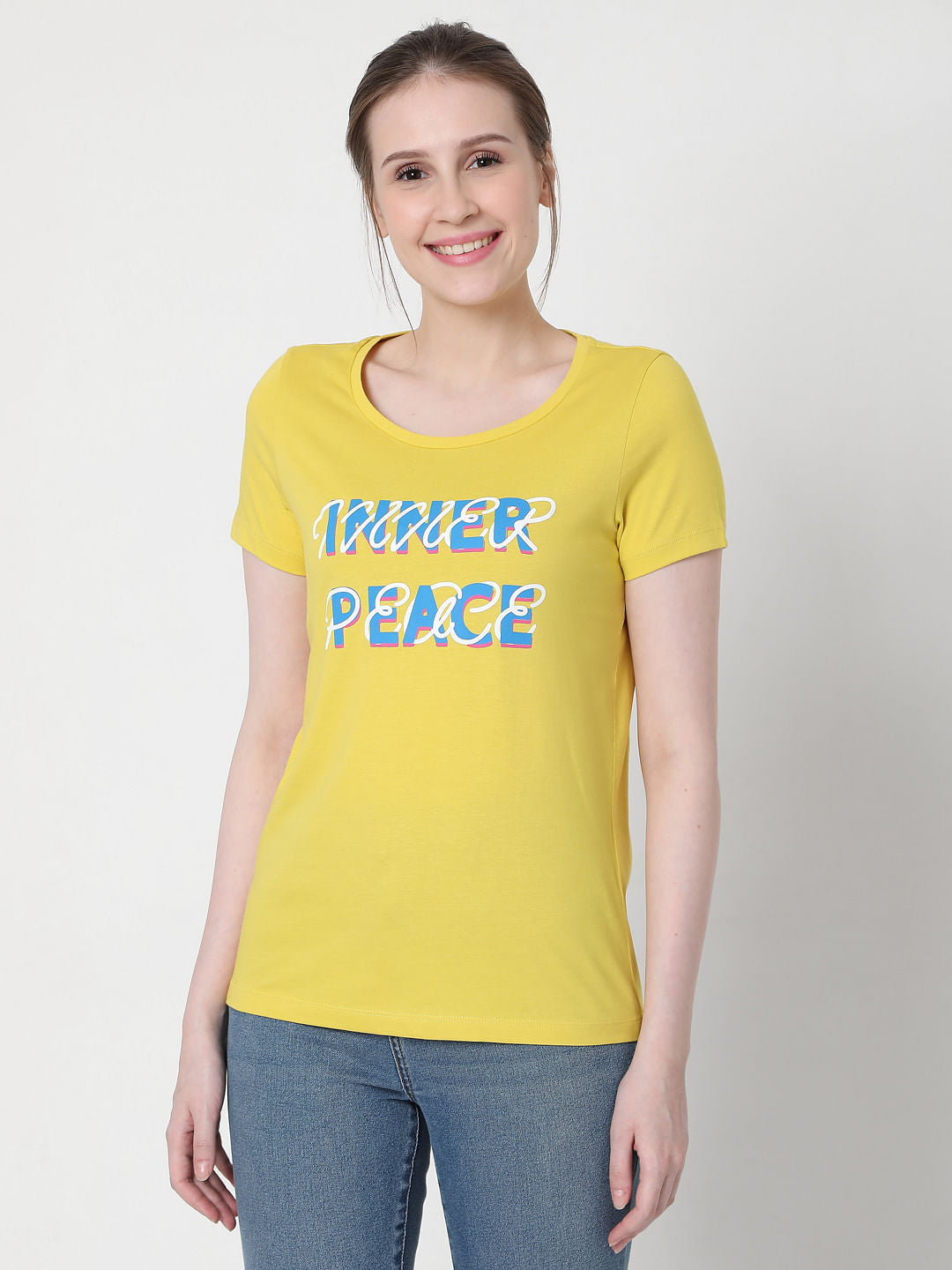Yellow Graphic Print T-Shirt