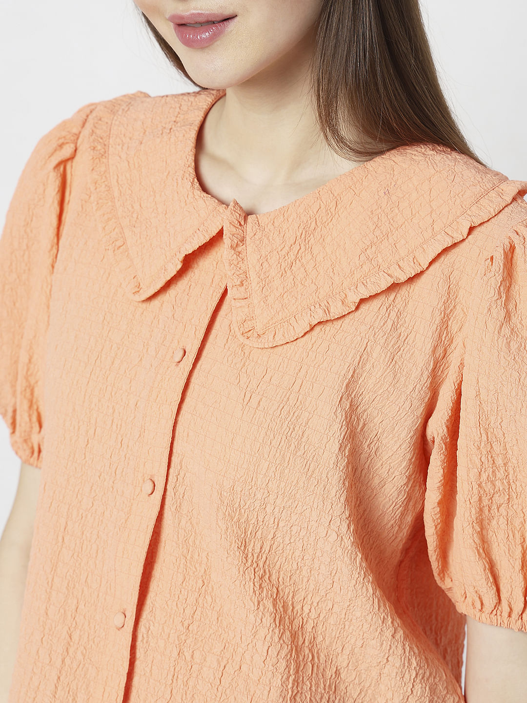 Orange Textured Top