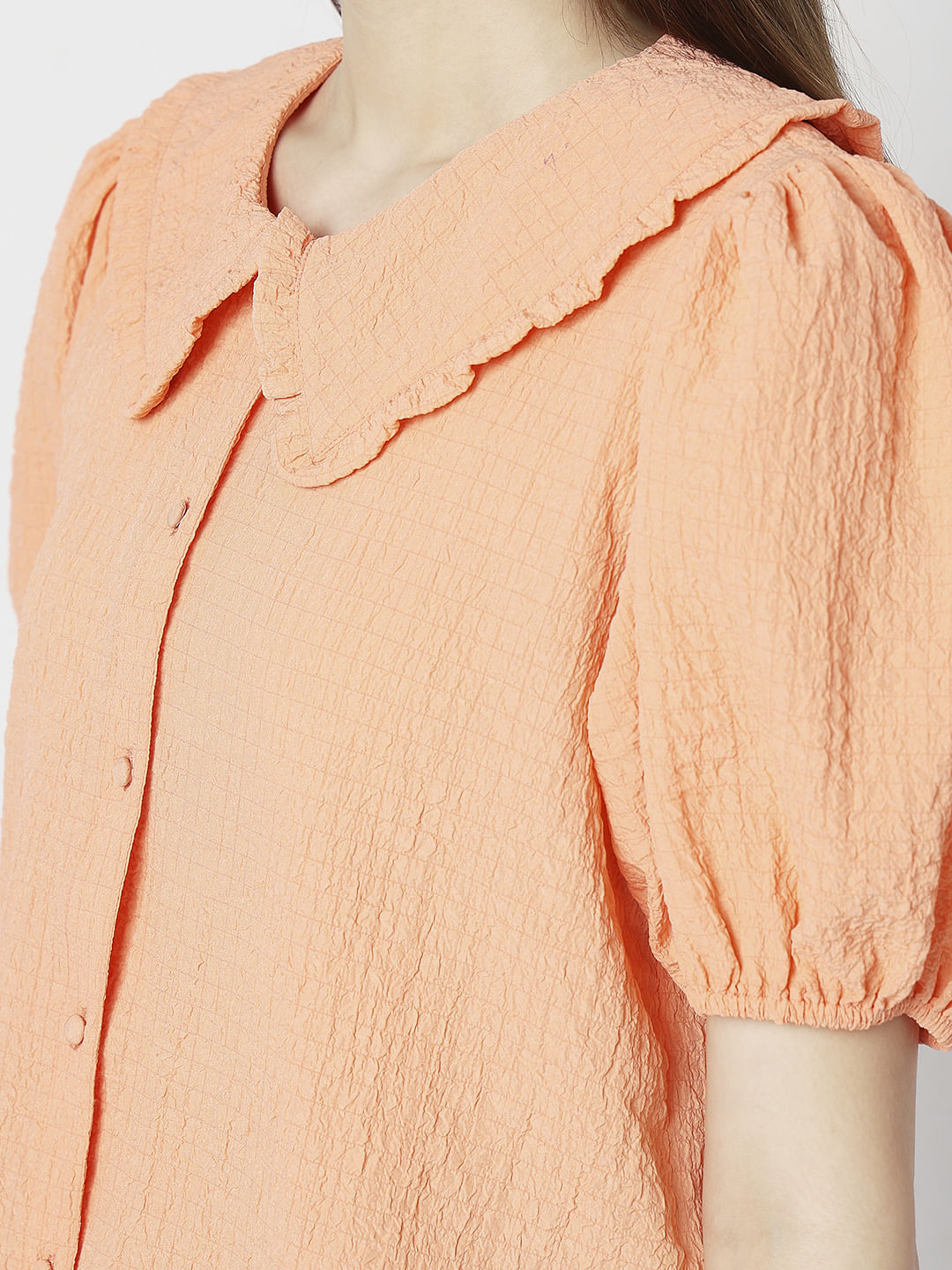 Orange Textured Top