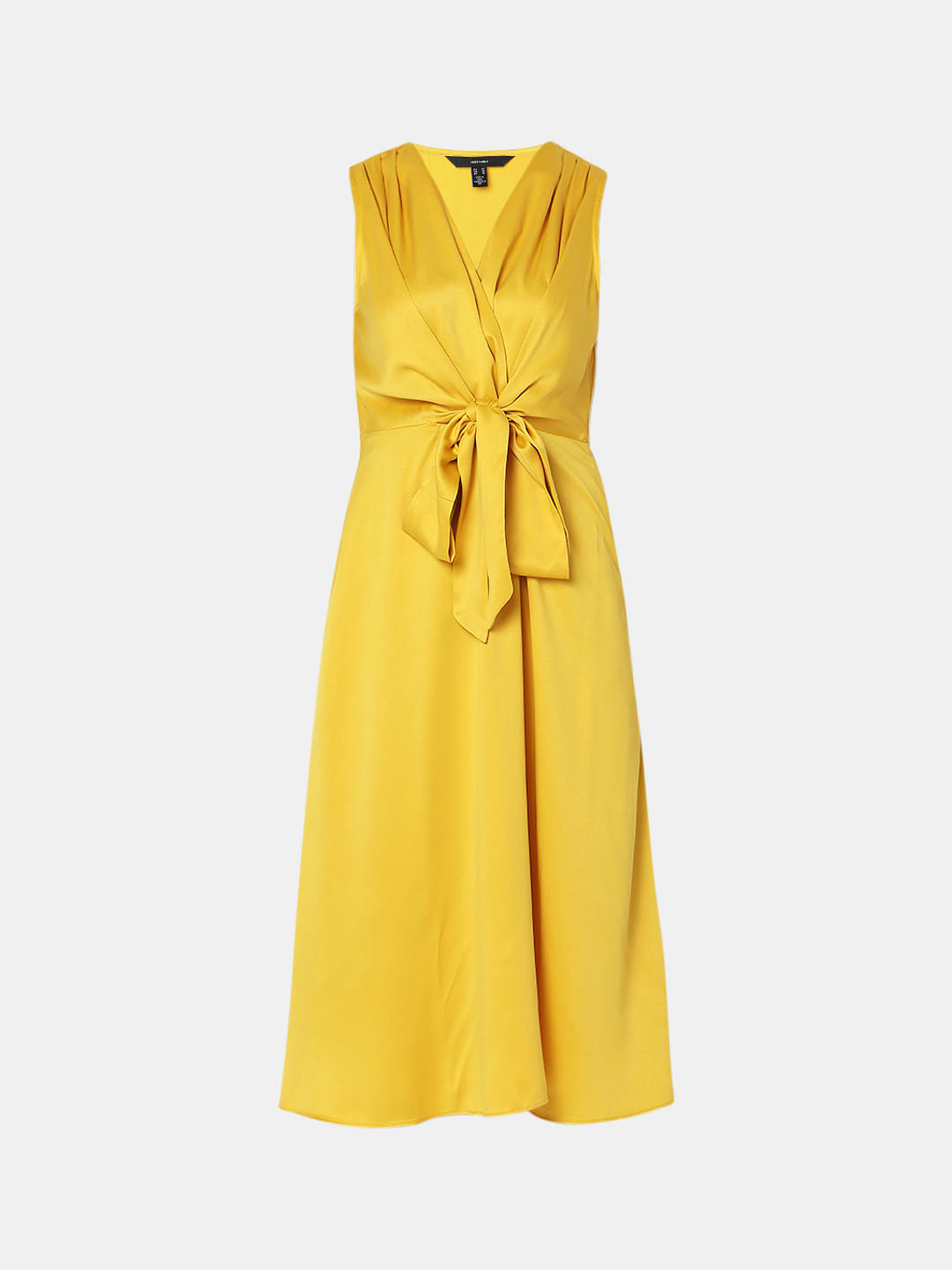 Yellow Midi Sleeveless Dress