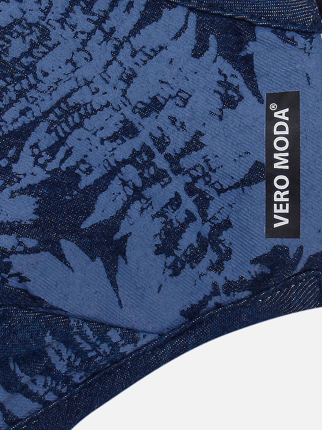 Blue Denim Printed Masks - Pack Of 2