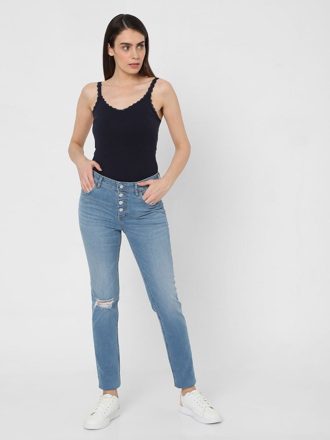 Light Blue High Rise Skinny Jeans