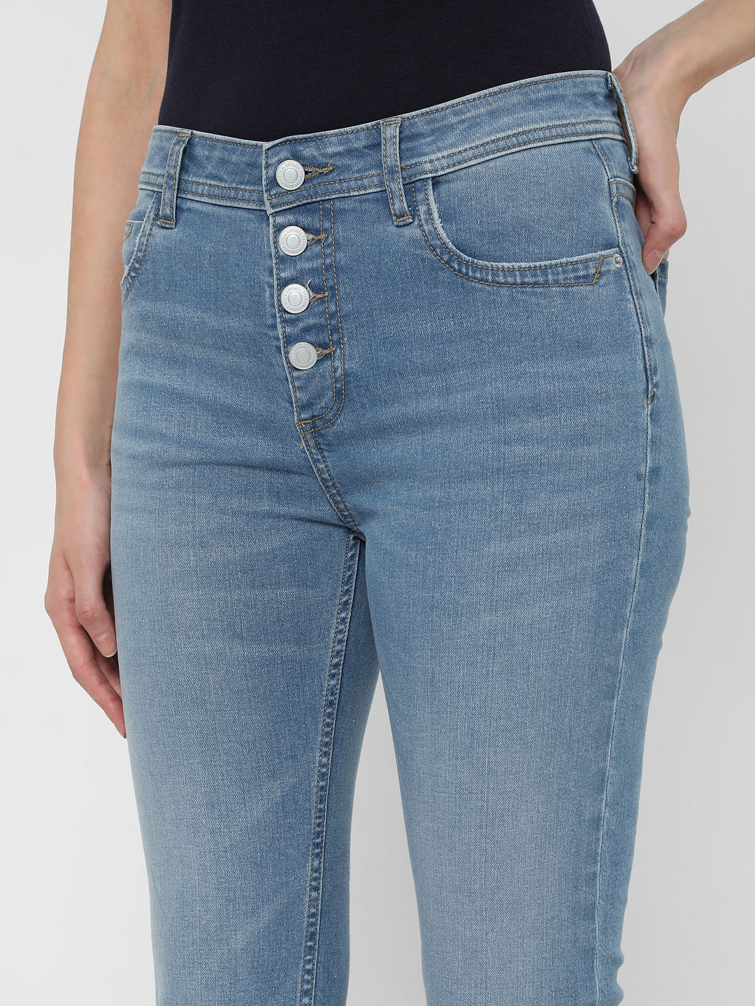 Light Blue High Rise Skinny Jeans