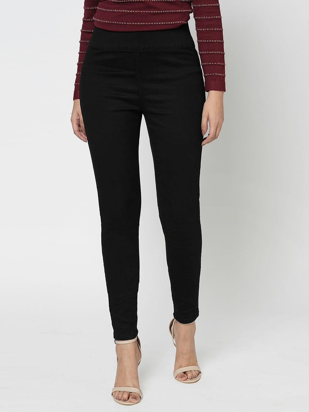 I.Scenery By Vero Moda Black High Rise Wendy Skinny Jeans