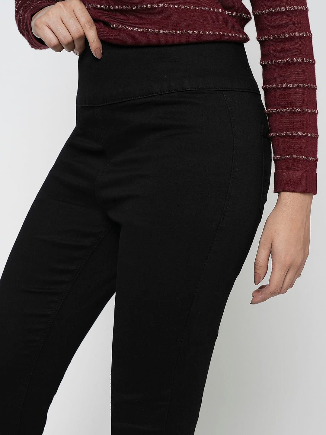 I.Scenery By Vero Moda Black High Rise Wendy Skinny Jeans