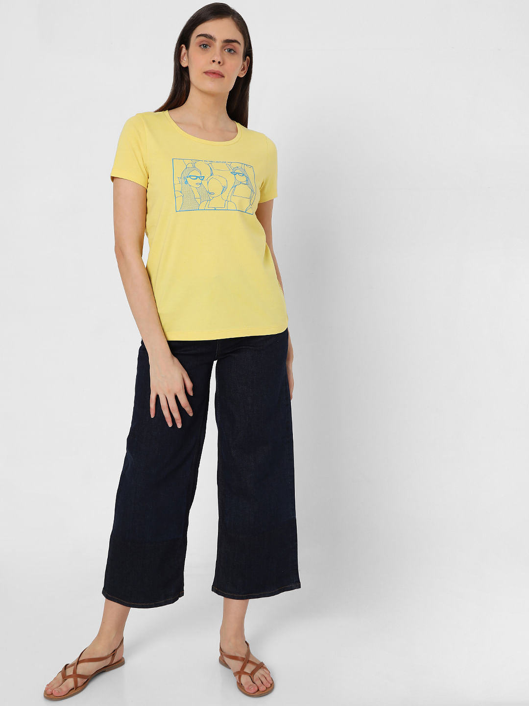 Yellow Graphic Print T-Shirt