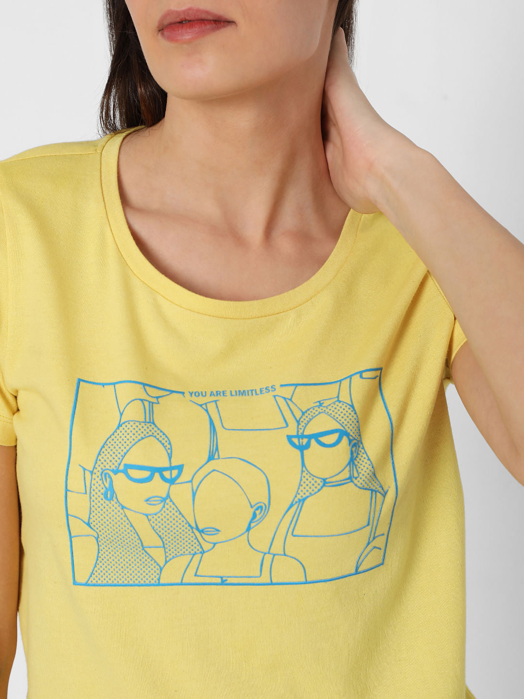 Yellow Graphic Print T-Shirt