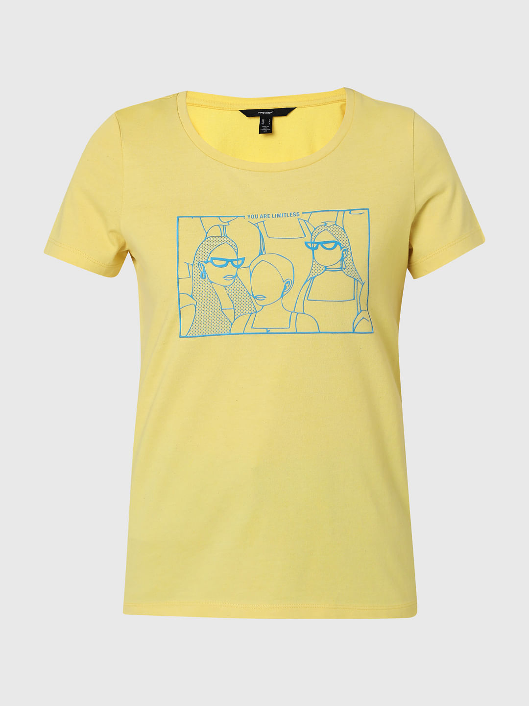 Yellow Graphic Print T-Shirt