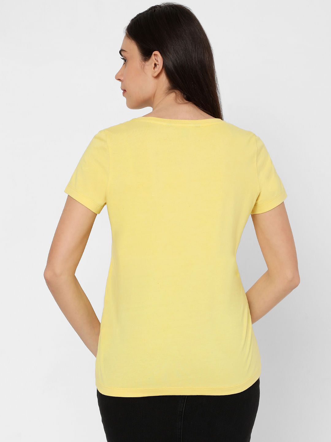 Yellow Typographic Print T-Shirt