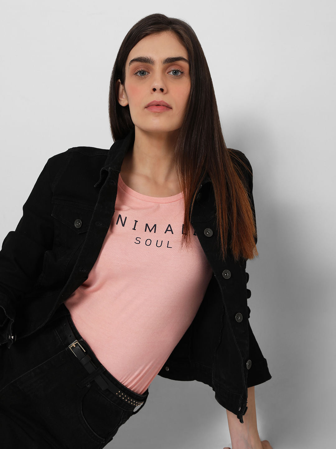 Pink Text Print T-Shirt