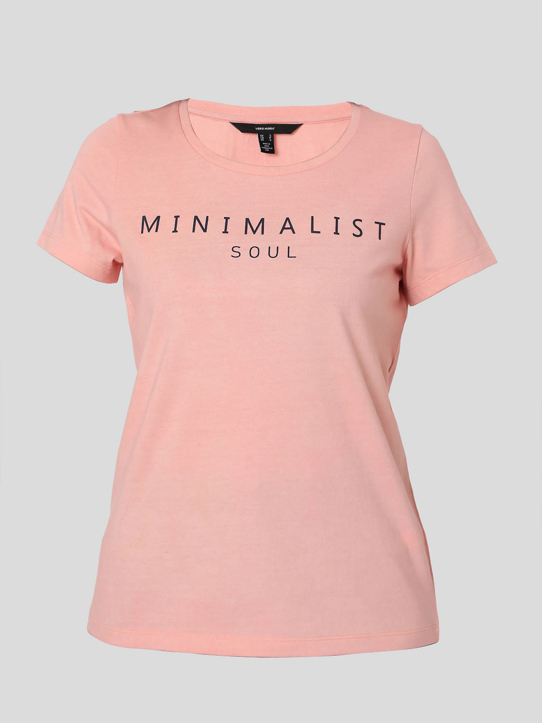 Pink Text Print T-Shirt