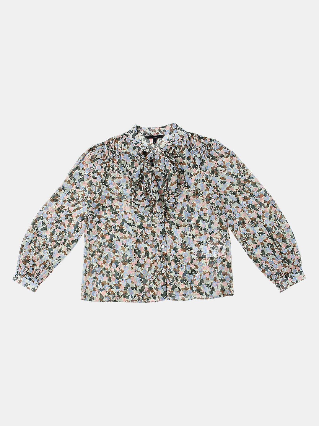 Green Floral Print Shirt