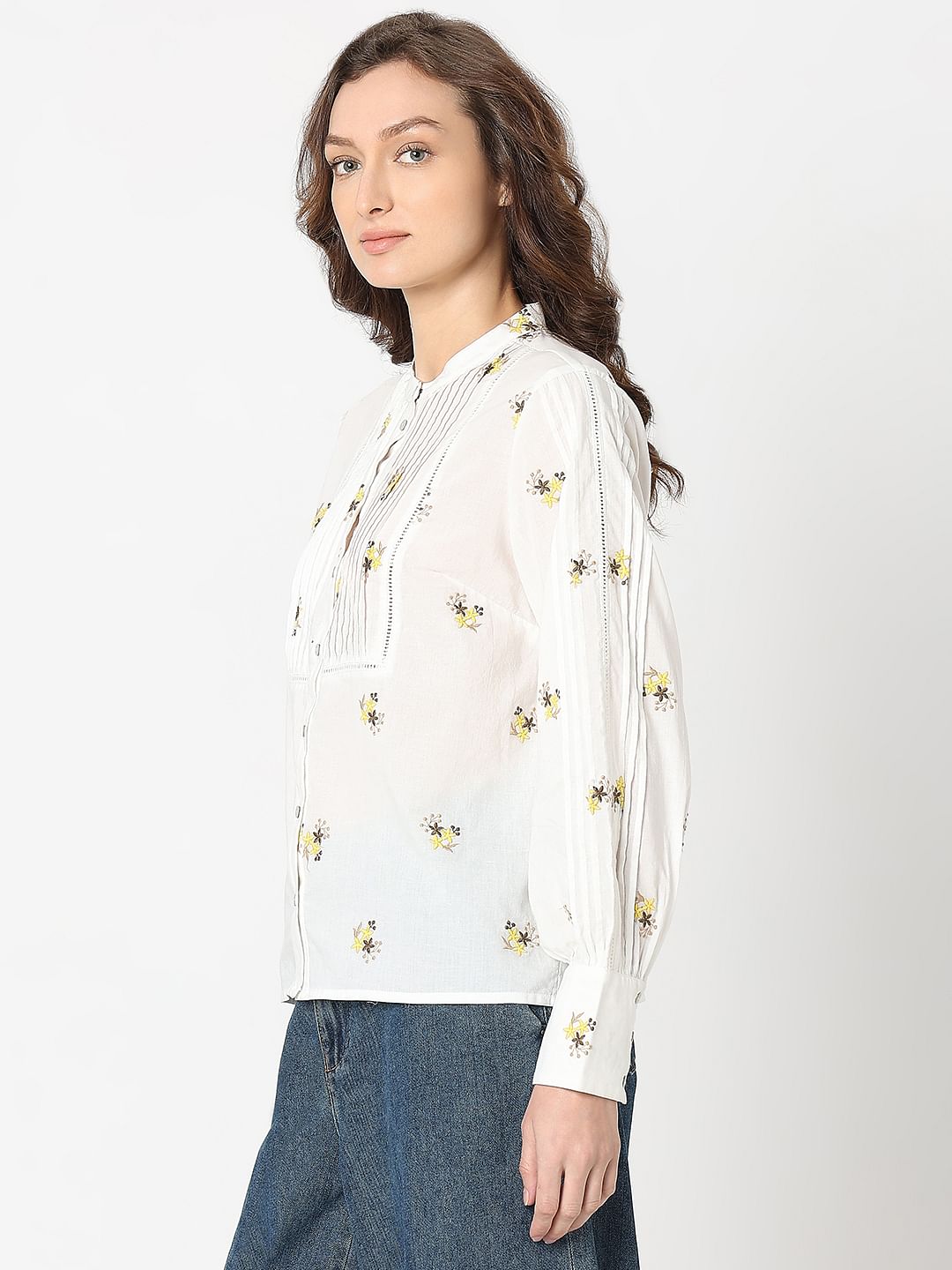 White Embroidered Top