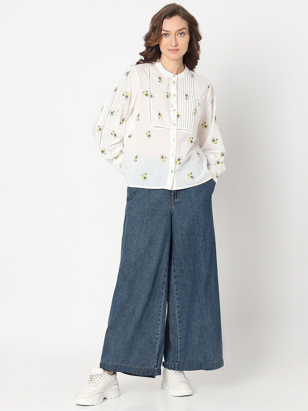 White Embroidered Top