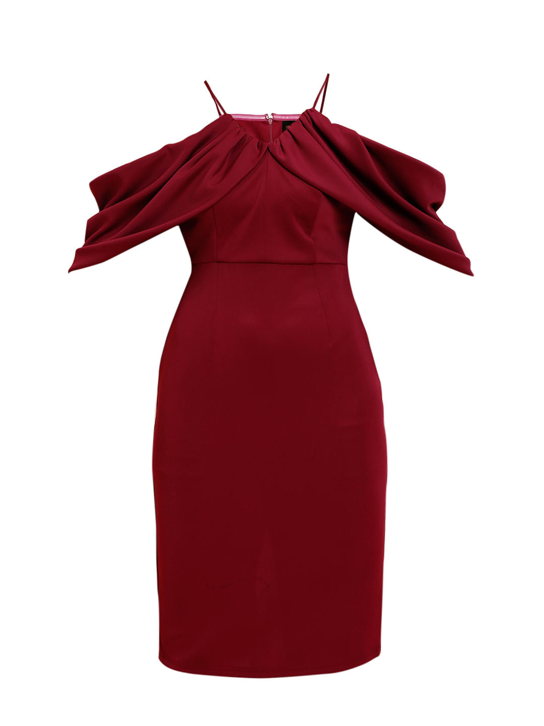 Marquee Red Off-Shoulder Midi Dress